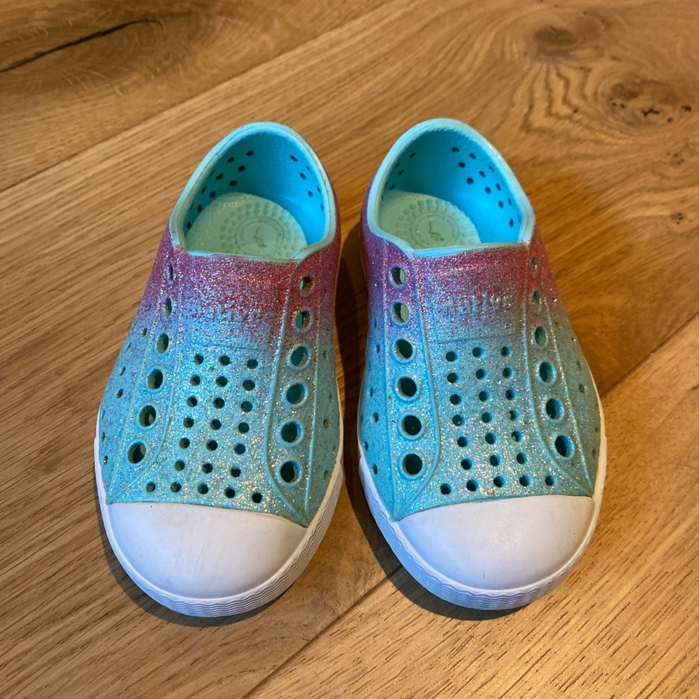 Native pink and teal ombré sparkle size C5